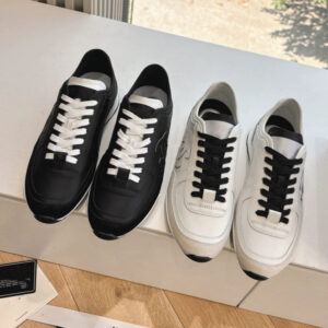 High Version 2025 Xiaoxiangfeng Dexun Color Blocked Diamond Grid Pattern Round Toe Lace Up Casual Sports Shoes, Panda - Sc...