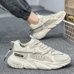 breathable Mesh Sports Summer New Men's Trendy And Versatile Casual Running Shoes With Elevated Height Inside Lhshoe - And...
