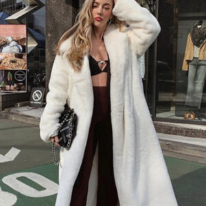 Women's Imitation Rabbit Fur Coat Women's Long Imitation Fur Coat Padded Warm Plush Coat - Damenbekleidung