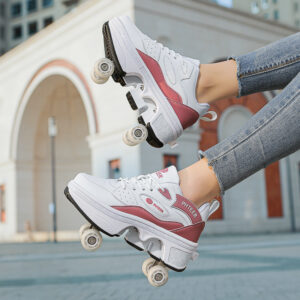 Deformed Four Wheeled Running Shoes That Can Walk And Skate Wheel Shoes New Roller Skates Roller Skates - Andere Sportarten