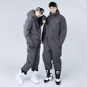 Ski Suit Cold-Proof Men And Women One-Piece Outdoor Set Waterproof Windproof Thickened Warm Integrated Riding Fishing - An...