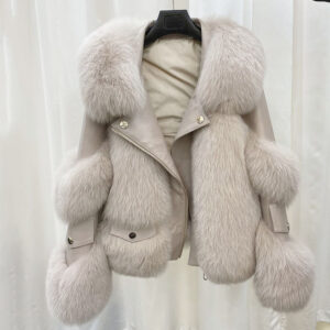 Women's Fashionable And Versatile Faux Fox Fur Loose Faux Fur Cotton Coat - Damenbekleidung | Technik & Gadgets