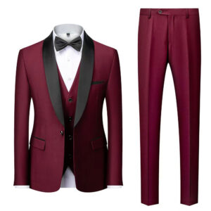 Men's Clothing Wedding Suits Spring And Autumn Hot Men's Wedding Suit Three Piece Graduation Host Formal Green Collar - He...