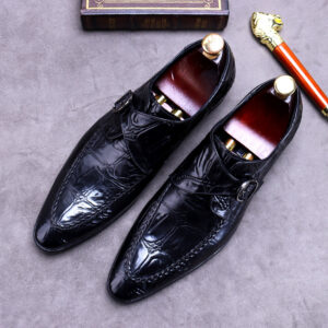 Pointed men's shoes business leather shoes Brock retro gentleman foreign trade a generation of men's leather leather shoes...