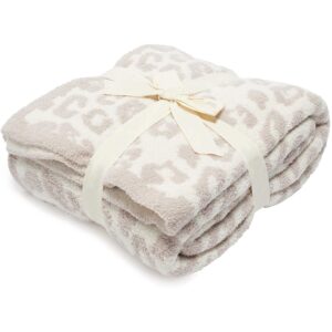 Imitation cashmere summer sofa towel half edge velvet knitted leopard print plush woven blanket, cover blanket - Waschen &...