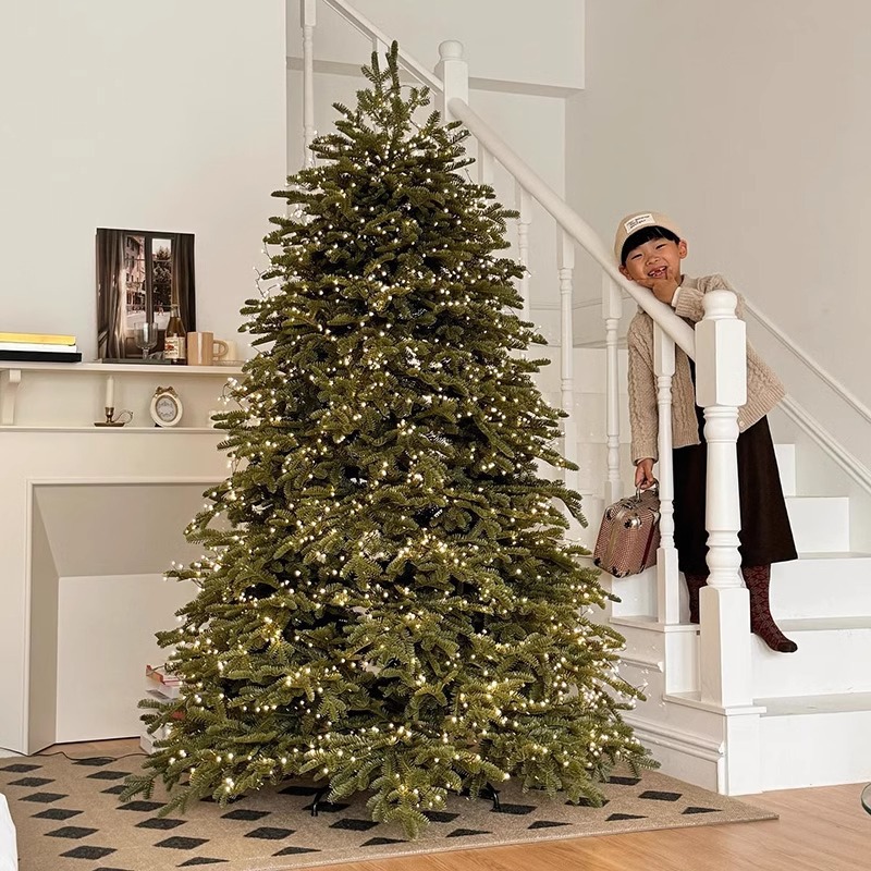Premium PE Christmas Tree – Auto-Shaping Branches (1.5M/1.8M/2.1M/2.4M, Pre-Lit Options, Ultra-Dense Needles For Realistic...