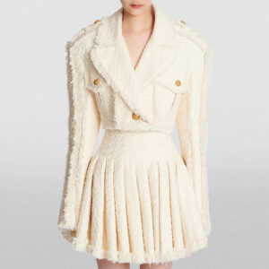 Women's Star Fashionable Short Tweed Fringed Suit Jacket - Damenbekleidung | Technik & Gadgets