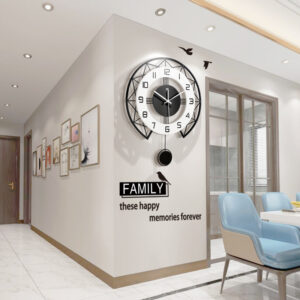 Modern Silent Wall Clock – Battery-Powered Round Clock With Scandinavian Minimalist Design For Living Room, Bedroom & Office
