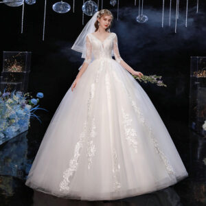 Bride Deep V Simple New Wedding Dress Princess Dream - Damenbekleidung | Technik & Gadgets