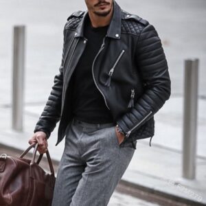 2022 Autumn Winter Men's Route Padded Lapel Cotton Clothing Zipper Color Leather Coat Jacket Fashion Casual - Herrenbeklei...