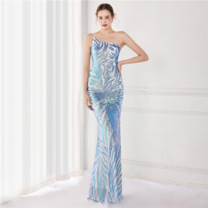 Women's Clothing New Bead Style Sequin Fairy Lady Party Party Evening Dress Sexy Long Toast Dress Bride - Damenbekleidung