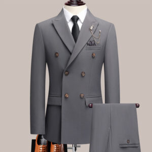 BOY High-End Suit Slim Fit Business Men's Casual Groom Wedding Double-Breasted Dopamine Tuxedo Blazer - Herrenbekleidung