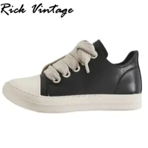 Dress Rick Vintage Jumbo Lace Sneakers Low Top Woman Designer Men Casual Leather Women Flats Shoes Newtrainer Size - Schuhe