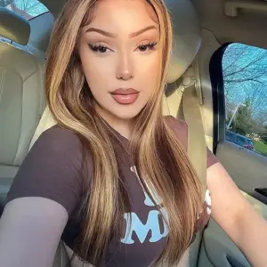 13x4 Lace Front Human Hair Wigs for Women P4/27 Highlight Ombre Brown Straight Frontal Pre Plucked - Haircare Products