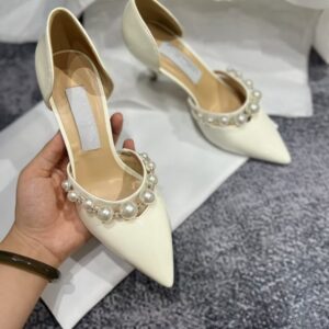 High Version 2025 High Heels Spitz Lackleder Flacher Mund Hohlperle Gerader Riemen Mit Dünner Fersenspitze Französisch - S...
