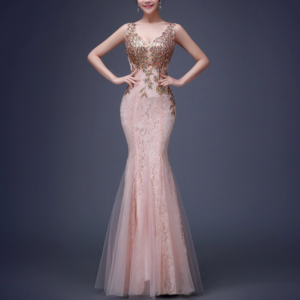 Women’s Clothing evening dress new summer wedding fishtail long lace bridesmaid dress banquet dress skirt slim women - Dam...