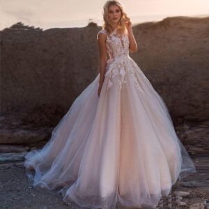 Women's Clothing Wedding Dress 2023 New Bridal French Light Wedding Dress Perspective Lace Slim-Fit Small Tail Slim-Fit We...