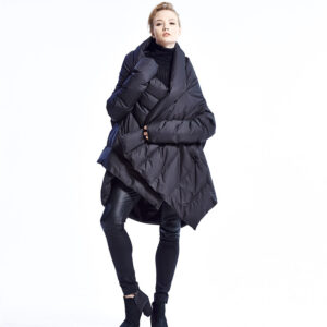 Mid-length Down And Thick Loose Plus-size Women's Down Jacket Shawl White Down Women's Down Jacket - Damenbekleidung