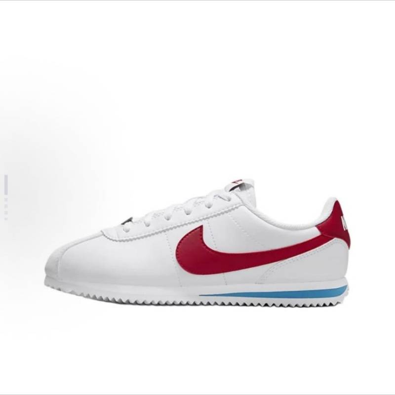 Nike Cortez Basic TXT SE, Low Cut Running Shoes, Classic Red And White Color Scheme, Turning "retro Youth" Into Daily Wear...