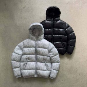 ​Y2K Unisex Puffer Jacket Streetwear Embroidery Zip-Up Hooded Coat Winter Fashion Ins Trend​ - Herrenbekleidung