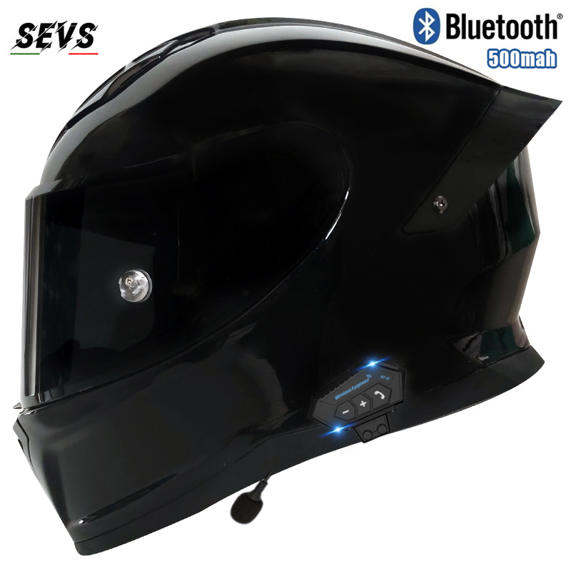 Fiberglass Motorcycle Full Face Helmet – GB811-2022A Certified, Bluetooth Ready, Lightweight & Aerodynamic For Commuting &...