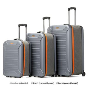 Luggage New Folding Suitcase, Multi Functional Design, Foldable Trolley Case, 20 Inch Carry On Business Combination Lock C...