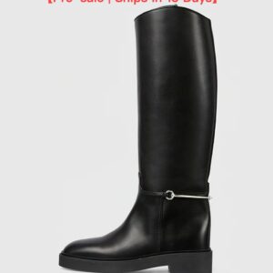【Pre-sale | Ships In 15 Days】Large Size Low Heel High Boots Round Head Autumn And Winter New Equestrian Boots Knight Boots...