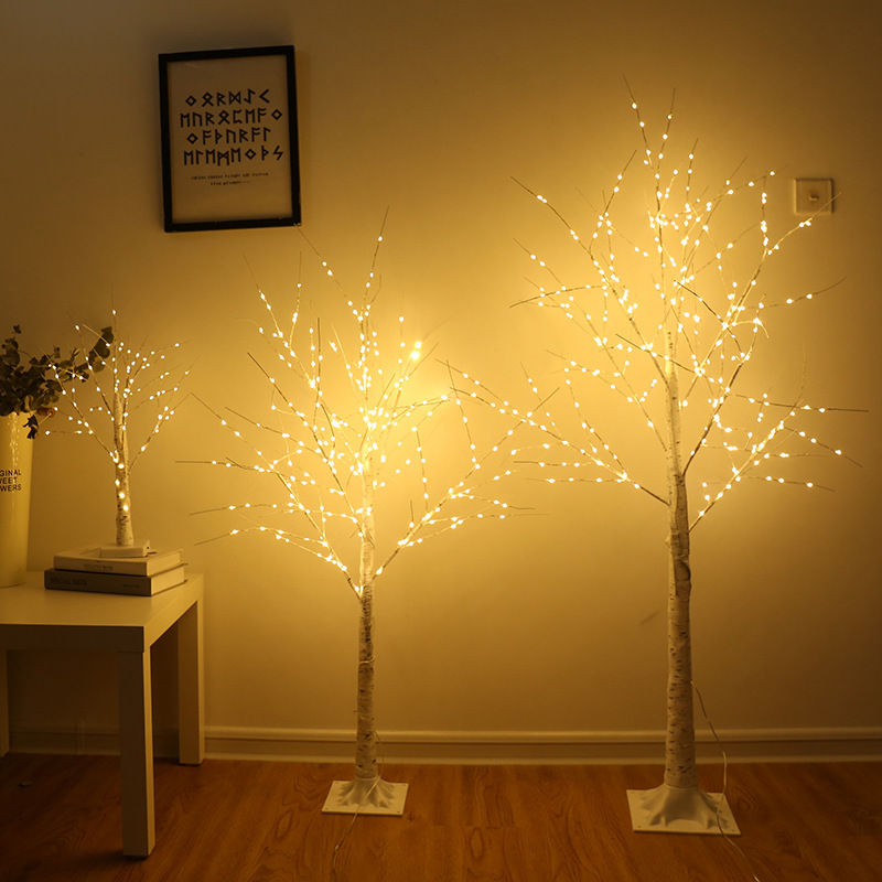 LED Birch Tree Lights For Christmas Decorations - Warm White & Cool White Options - Battery Operated & Remote Control - Wa...