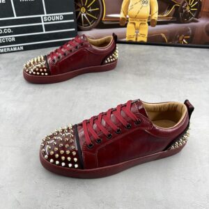 Fashionable Brand Rivets, Personalized Versatile Board Internet Red Soles, Casual And Trendy Spirit, Young Man Leather - S...