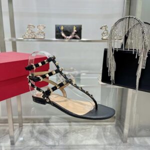 High Version 2025 Rivet Flat New Summer One Button Fashion Versatile Liuding Pinch Toe Roman Shoes Women's Cool - Schuhe
