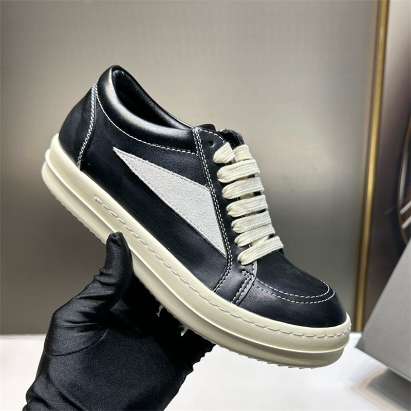 RO Infringing Casual Board For Autumn 2024, New Thick Soled Low Top Niche Lace Up Couple's Same Style White Shoes - Schuhe