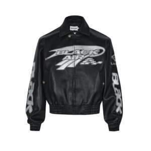 Men's Clothing retro street cleanfit litchi environmentally friendly leather jacket PU leather - Herrenbekleidung