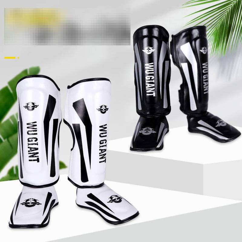 Sanda Leg Protectors, Combat Sports, Fighting, Instep Protectors, Shin Guards, Martial Arts Fitness Training, Thickened Le...