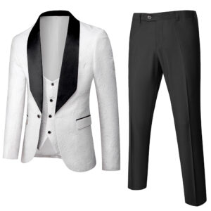 Men's Clothing Popular Men's New Business Casual Suit Suit Men's Wedding Groom's Dress Hall Suit Three Piece Suit 3D - Her...