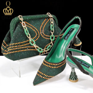 Women’s Shoes Pointed toe ladies shoe bag set soft bag shallow mouth high heels fashionable and simple set - Schuhe