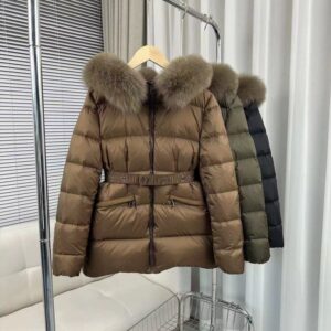Women's Clothing Thickened Waist Slimming 90 White Duck Down Short Big Fur Collar Down Jacket For Women - Damenbekleidung