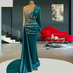 Women's Clothing new sexy V fashion single sleeve evening dress large size spot dress 5296 - Damenbekleidung