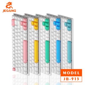JEQANG JK-915 Bluetooth wireless the third mock examination mechanical backlight display flexible two-color keyboard - Com...