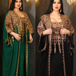 Trendy Girl Closet 3906 Foreign Trade Muslim Long Arabic Abaya Women's Clothing Middle East New Two-Piece Dress - Damenbek...