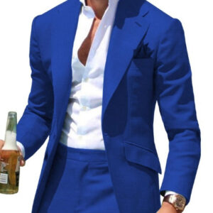 Men's Clothing Pointed Collar Men's Suit Slim Men's Suit Jacket Pants 2 PCE Formal Casual Business Wedding Groom - Herrenb...