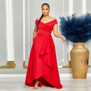 Women's sexy slim fit solid color one shoulder sleeveless large skirt dress - Damenbekleidung | Technik & Gadgets