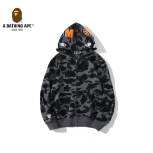 A BATHING APE ABC CAMO High Quality Pure Cotton Version SHARK FULL ZIP HOODIE MENS AND WOMEN - Herrenbekleidung