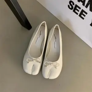 Casual Shoes Split Toe Ballerina Mary Janes Leather Ballerines Femme Chaussure 2024 Fashion Bow Women Ballet Flats - Schuhe