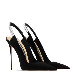 2023 Summer Quality Water Dia Women's High Fashion Back Hollow Baotou Pumps Sandals Pointed Thin Heel Shoes - Schuhe