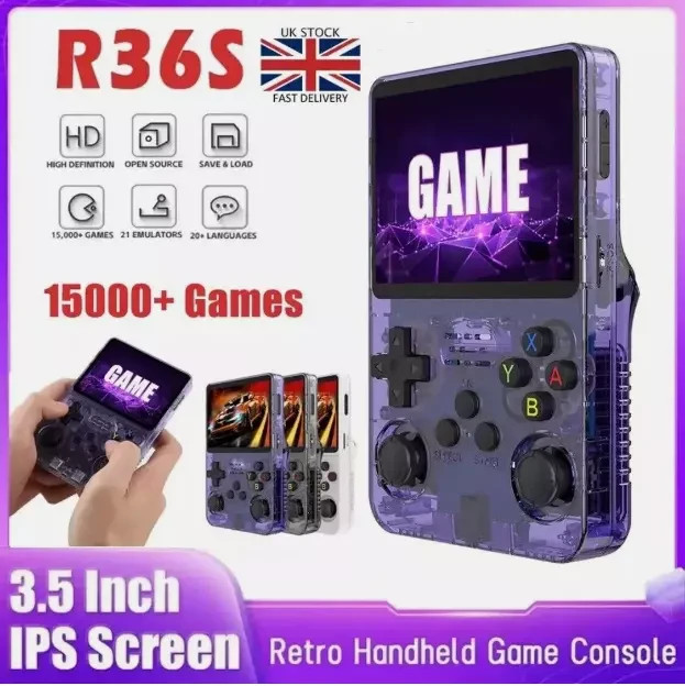 R36S Retro Handheld Console -3.5' IPS, Linux, R36S Pro -15,000+ Games - UK Stock - Computer | Technik & Gadgets