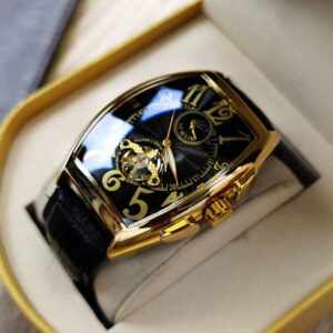 2021 New Men's Mechanical Watch Waterproof Barrel Hollow Belt Men's Watch Personalized Social Guy Watch Men's Watch - Herr...