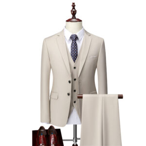Men's Clothing Double Button Suit Suit For Men Slim Wedding Groom Business Casual Suit - Herrenbekleidung