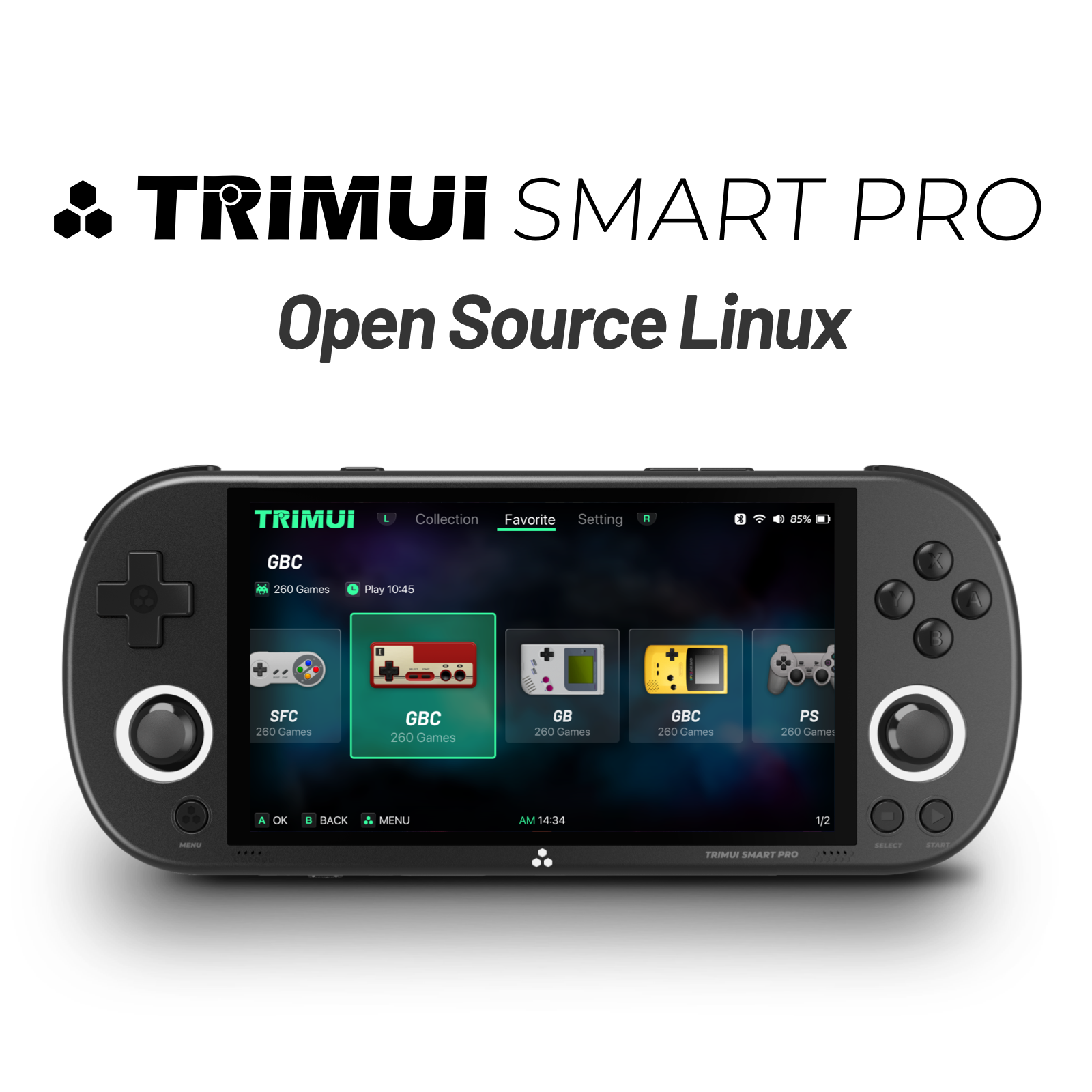 TRIMUI Smart Pro 0pen Source handheld Console Retro Arcade HD 4.96 inch Ips Screen Linux System Game Cnsole For Boy - Comp...