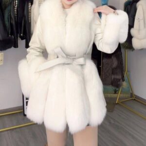 Women's Clothing New Imported Fox Fur Coat Women's Stitching Environmentally Friendly Fur Coat Young Popular - Damenbeklei...