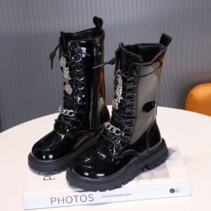 Children's Fashion Autumn/Winter Soft Soled Plus Suede Leather Girls' Princess Boots - Kinderkleidung | Technik & Gadgets